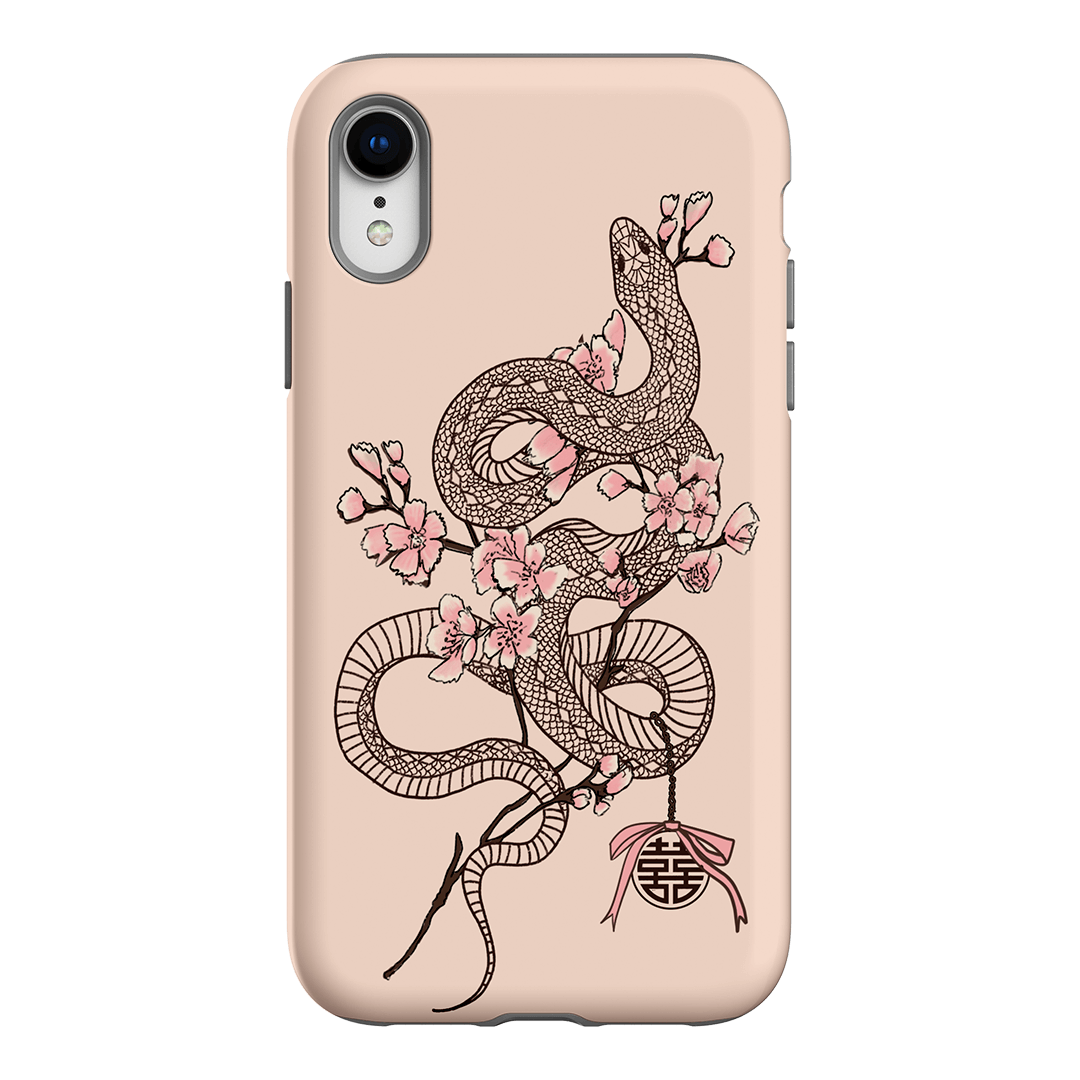 Blossom Snake in Pink Printed Phone Cases by Veronica Tucker - The Dairy