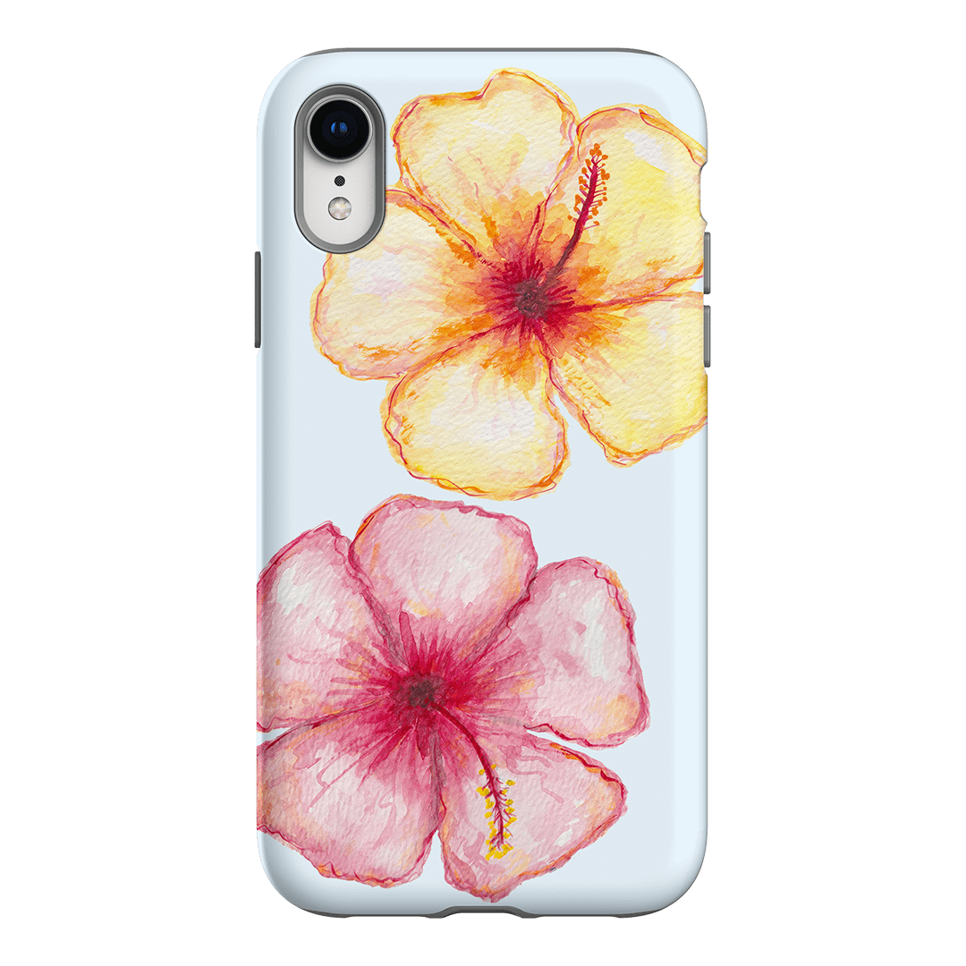 Hibiscus Flower Blue Printed Phone Cases iPhone XR / Armoured by BG. Studio - The Dairy