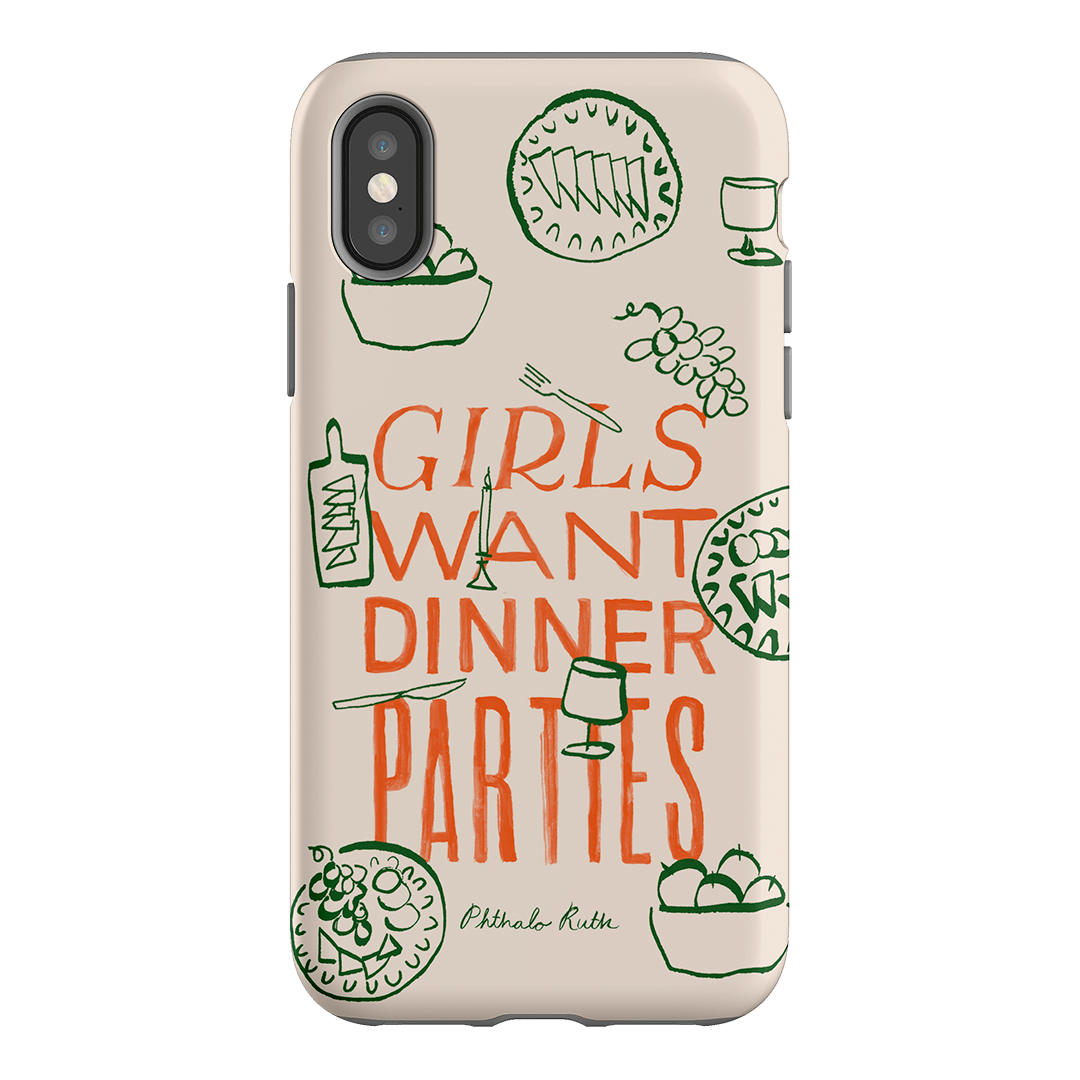 Dinner Parties Printed Phone Cases iPhone XS / Armoured by Phthalo Ruth - The Dairy