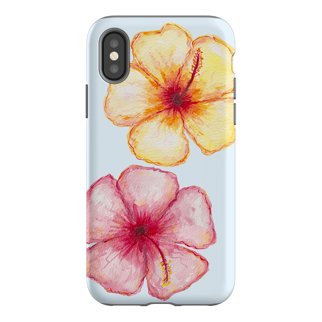 Hibiscus Flower Blue Printed Phone Cases iPhone XS / Armoured by BG. Studio - The Dairy