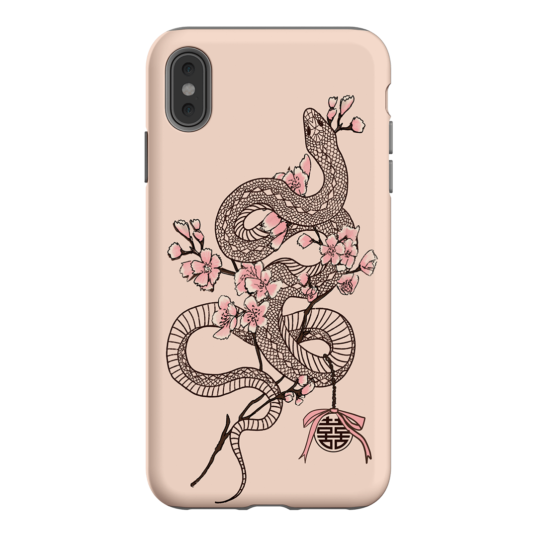 Blossom Snake in Pink Printed Phone Cases by Veronica Tucker - The Dairy