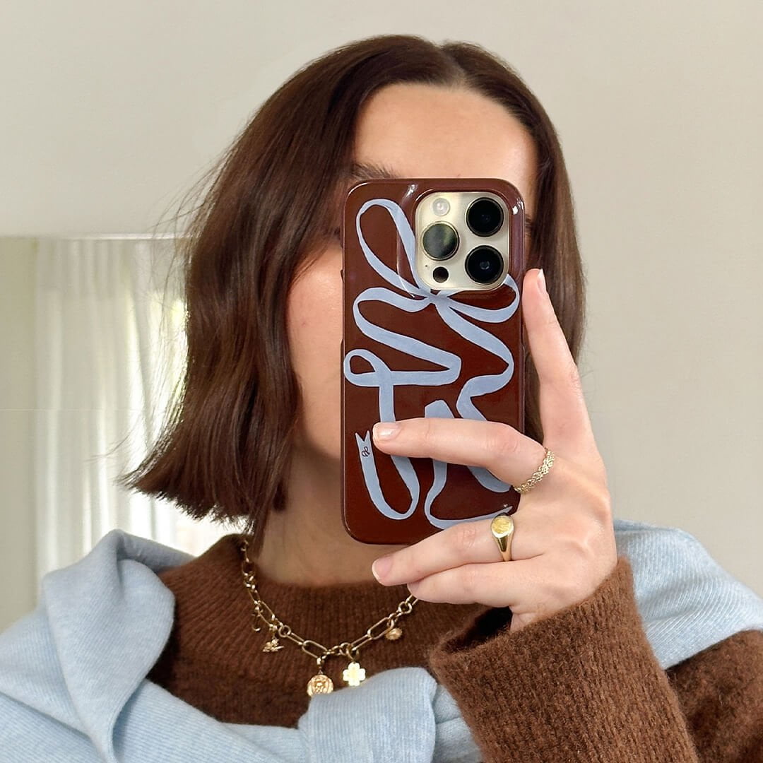 Mocha Ribbon Printed Phone Cases by Jasmine Dowling - The Dairy