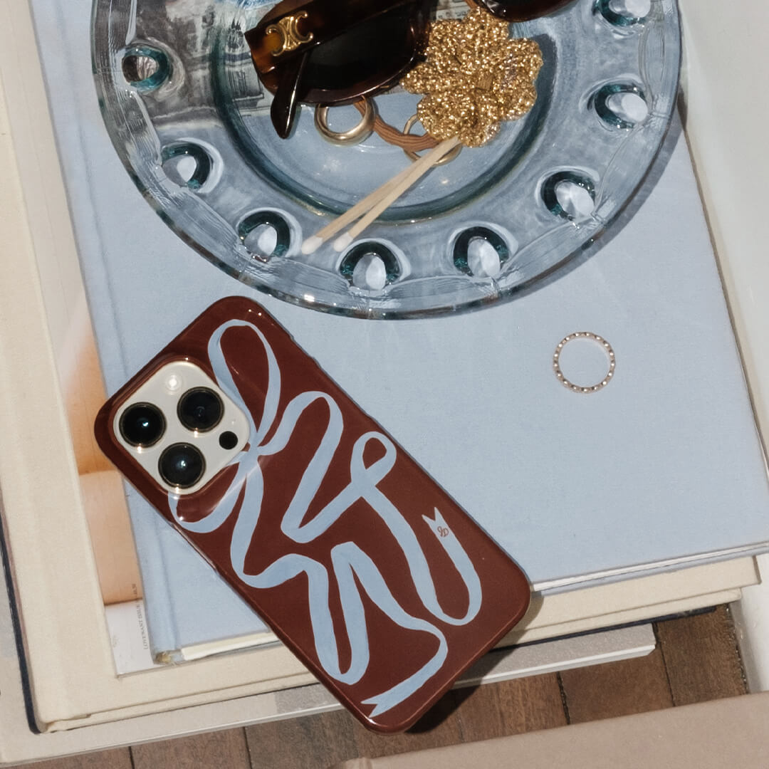 Mocha Ribbon Printed Phone Cases by Jasmine Dowling - The Dairy