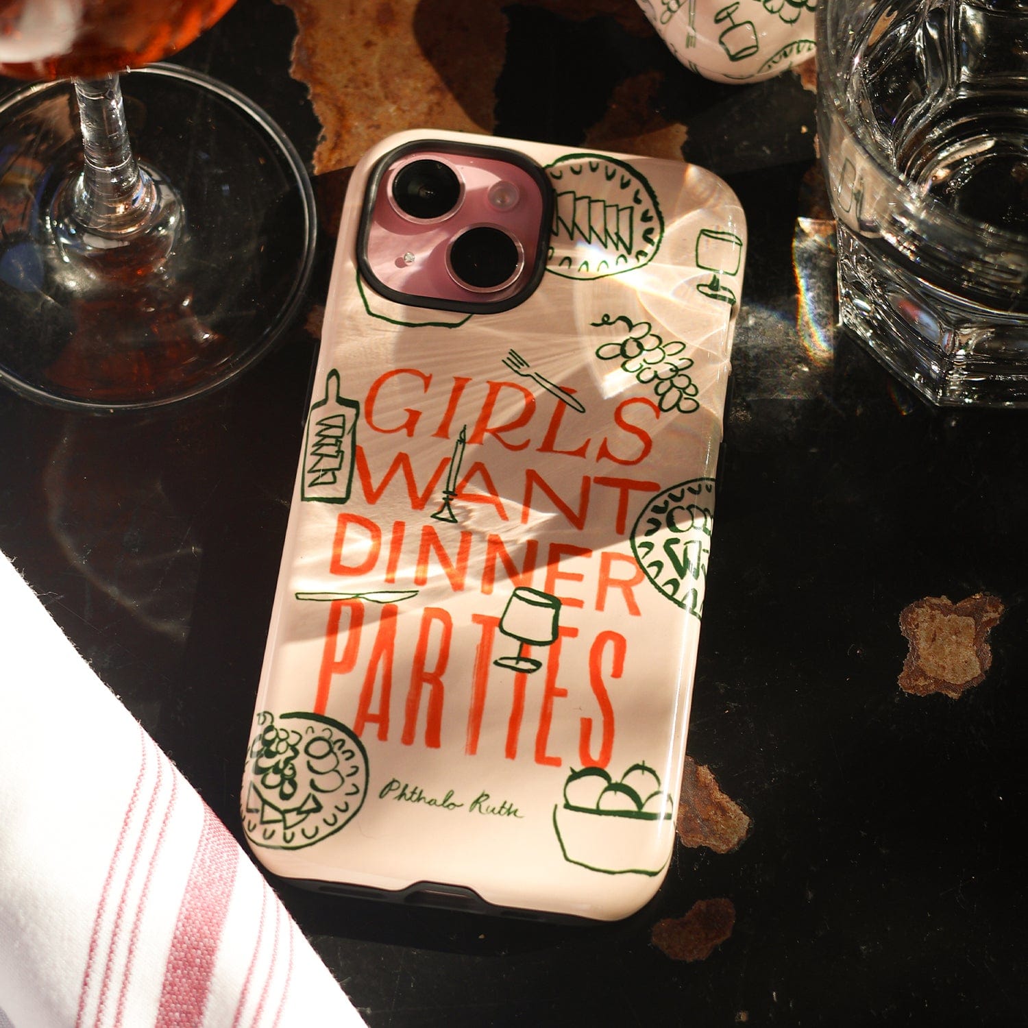 Phthalo Ruth The Dairy Phone Case with an elegant and vibrant design offering both style and protection for your phone