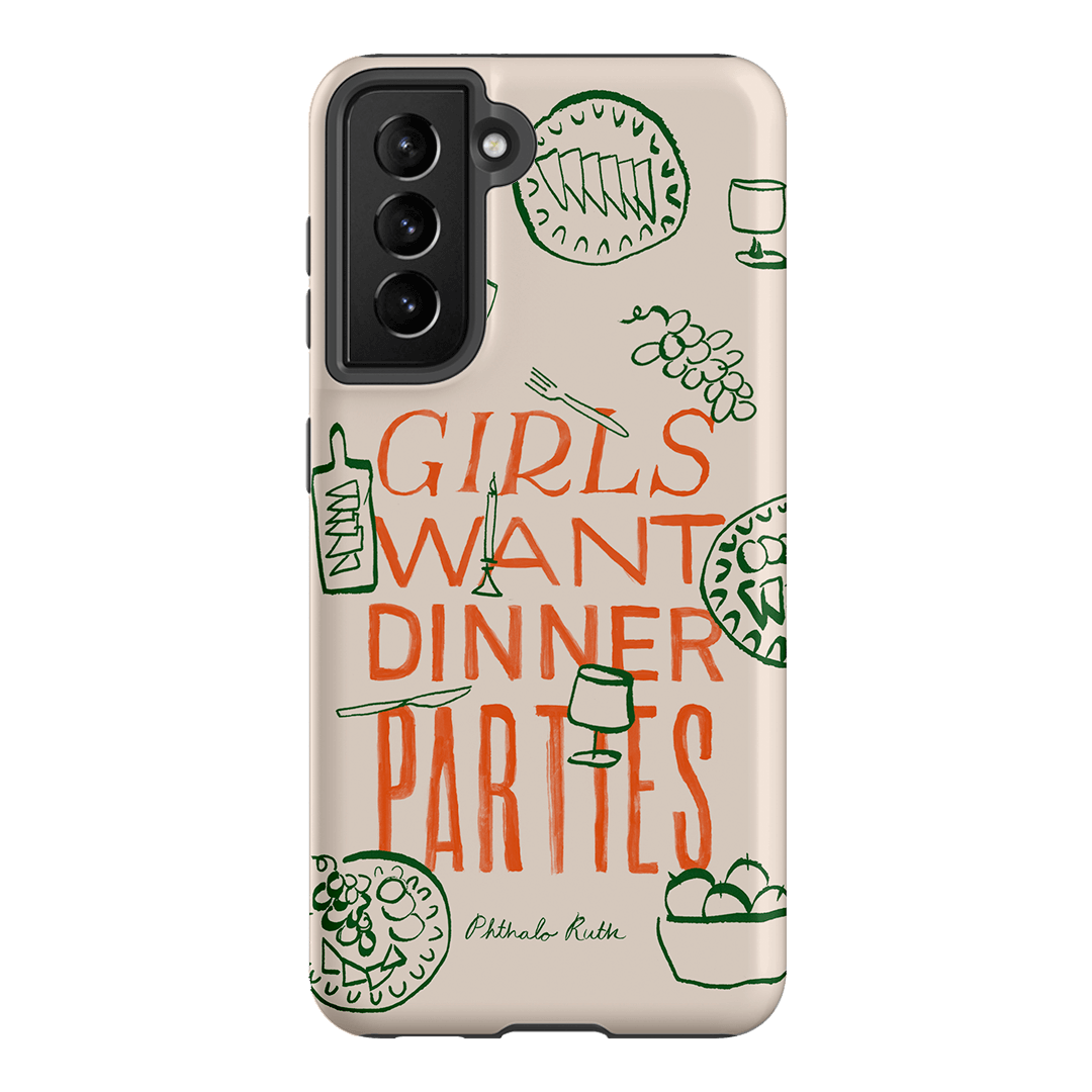 Dinner Parties Printed Phone Cases Samsung Galaxy S21 / Armoured by Phthalo Ruth - The Dairy