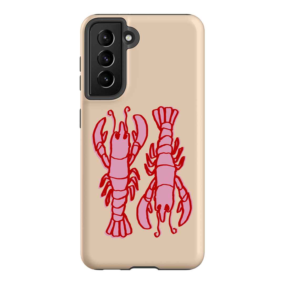 Lobster Love Peach Printed Phone Cases Samsung Galaxy S21 / Armoured by The Dairy - The Dairy