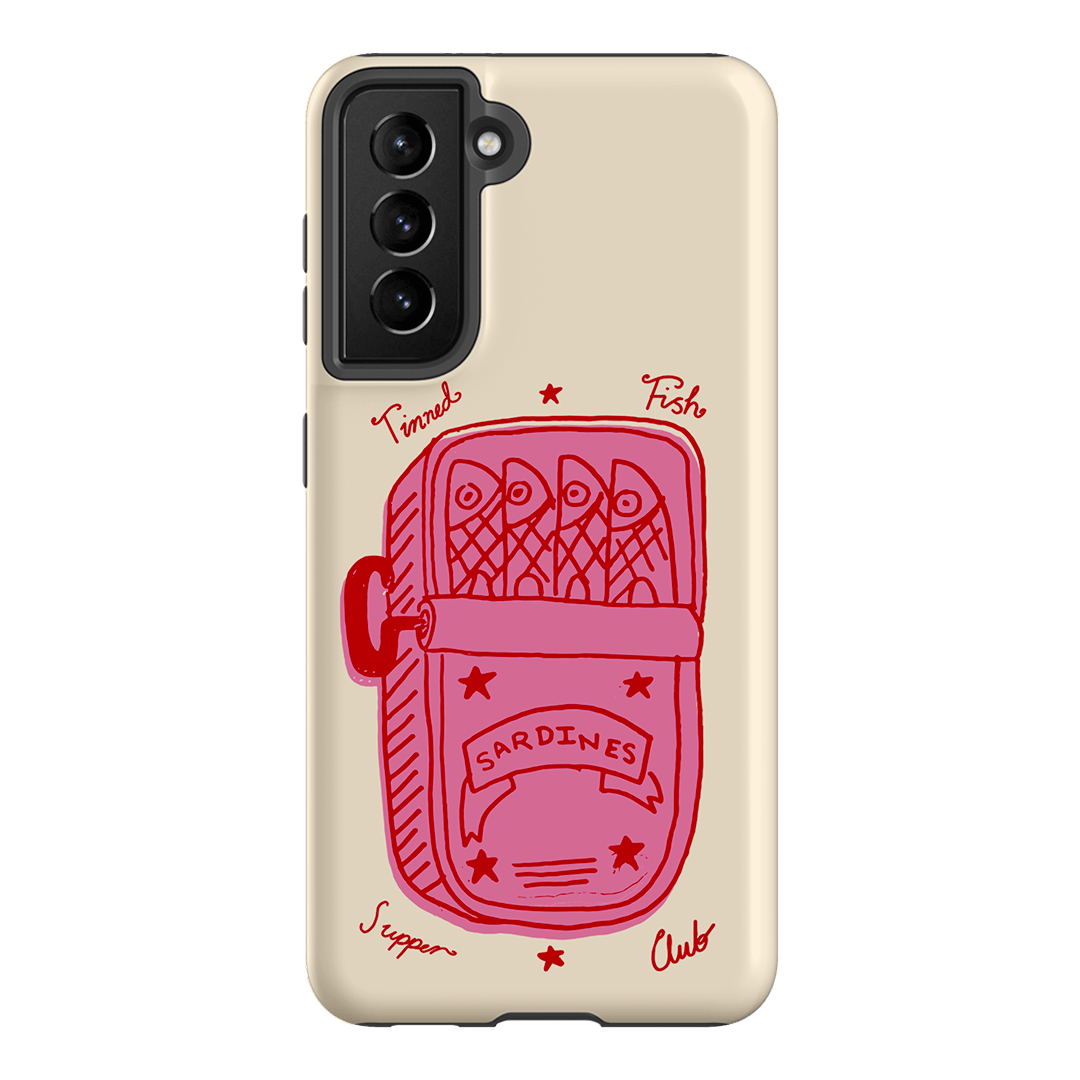 Sardine Social Red Printed Phone Cases Samsung Galaxy S21 / Armoured by The Dairy - The Dairy