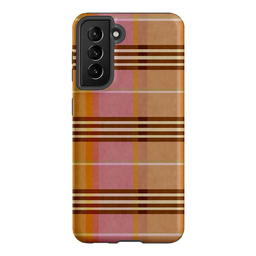 Peachy Plaid Printed Phone Cases Samsung Galaxy S21 / Armoured by Fenton & Fenton - The Dairy