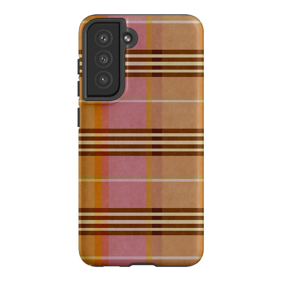 Peachy Plaid Printed Phone Cases by Fenton & Fenton - The Dairy