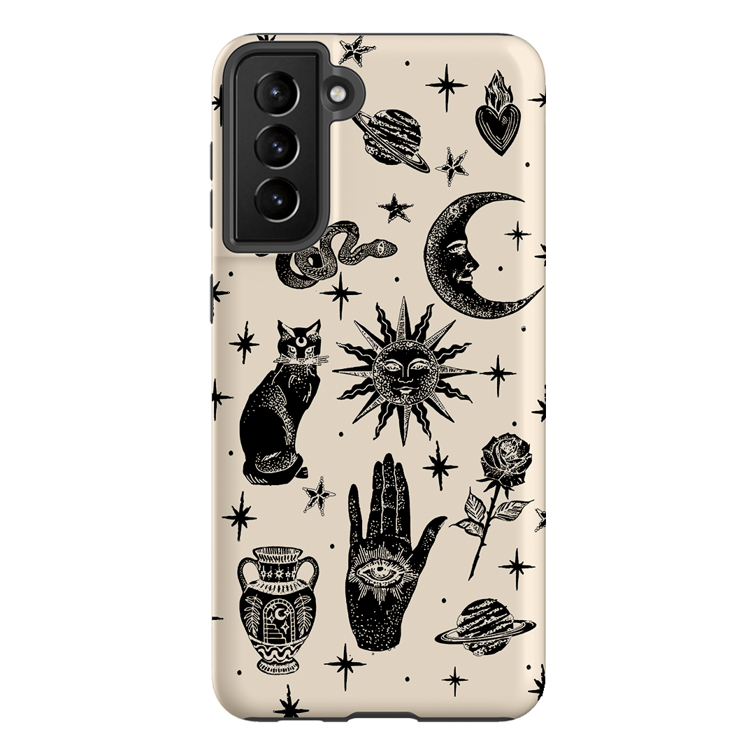 Astro Flash Beige Printed Phone Cases by Veronica Tucker - The Dairy