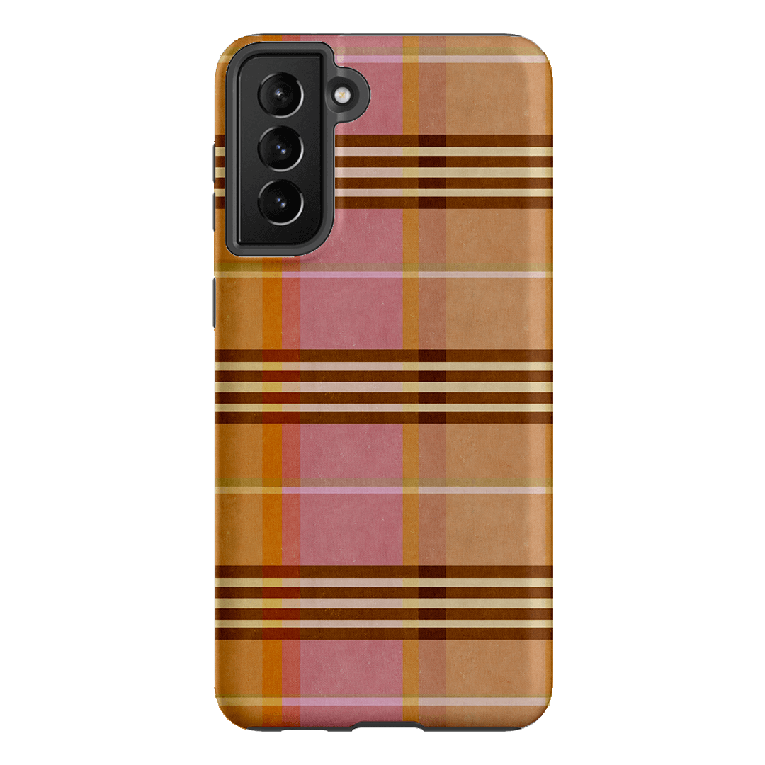 Peachy Plaid Printed Phone Cases Samsung Galaxy S21 Plus / Armoured by Fenton & Fenton - The Dairy