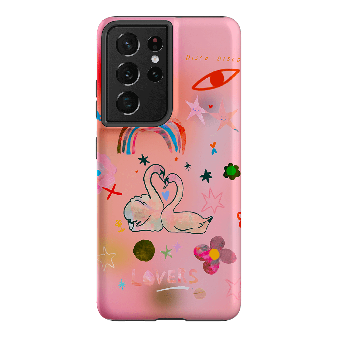 Pink Swan Printed Phone Cases Samsung Galaxy S21 Ultra / Armoured by Kate Eliza - The Dairy