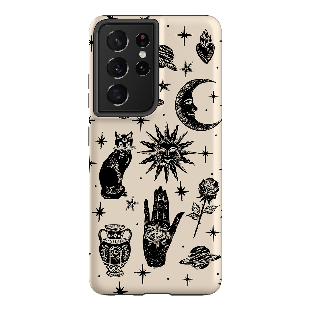 Astro Flash Beige Printed Phone Cases by Veronica Tucker - The Dairy