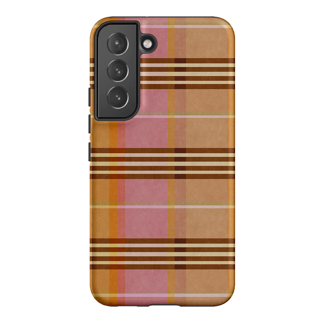 Peachy Plaid Printed Phone Cases Samsung Galaxy S22 / Armoured by Fenton & Fenton - The Dairy