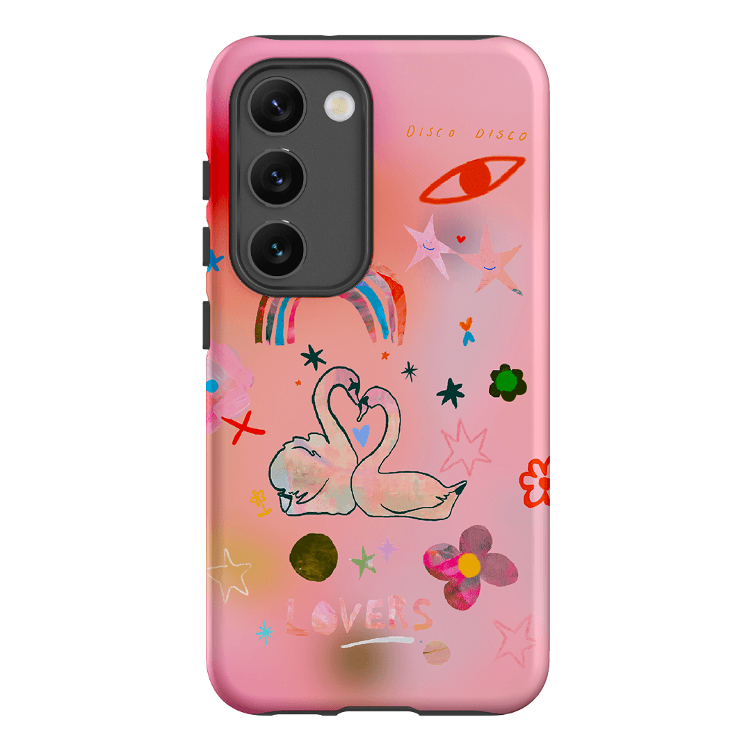 Pink Swan Printed Phone Cases Samsung Galaxy S23 / Armoured by Kate Eliza - The Dairy