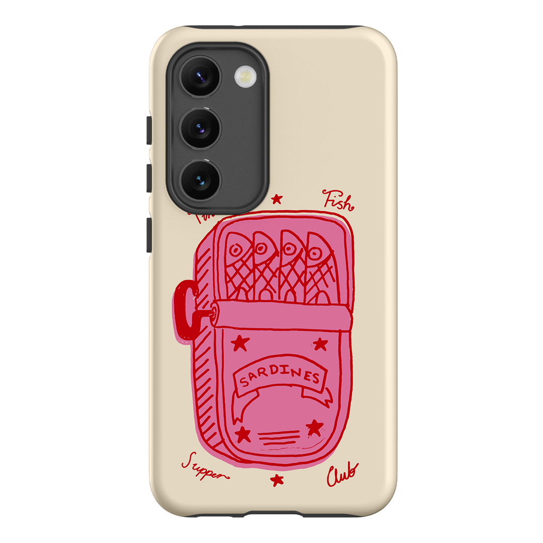 Sardine Social Red Printed Phone Cases Samsung Galaxy S23 / Armoured by The Dairy - The Dairy