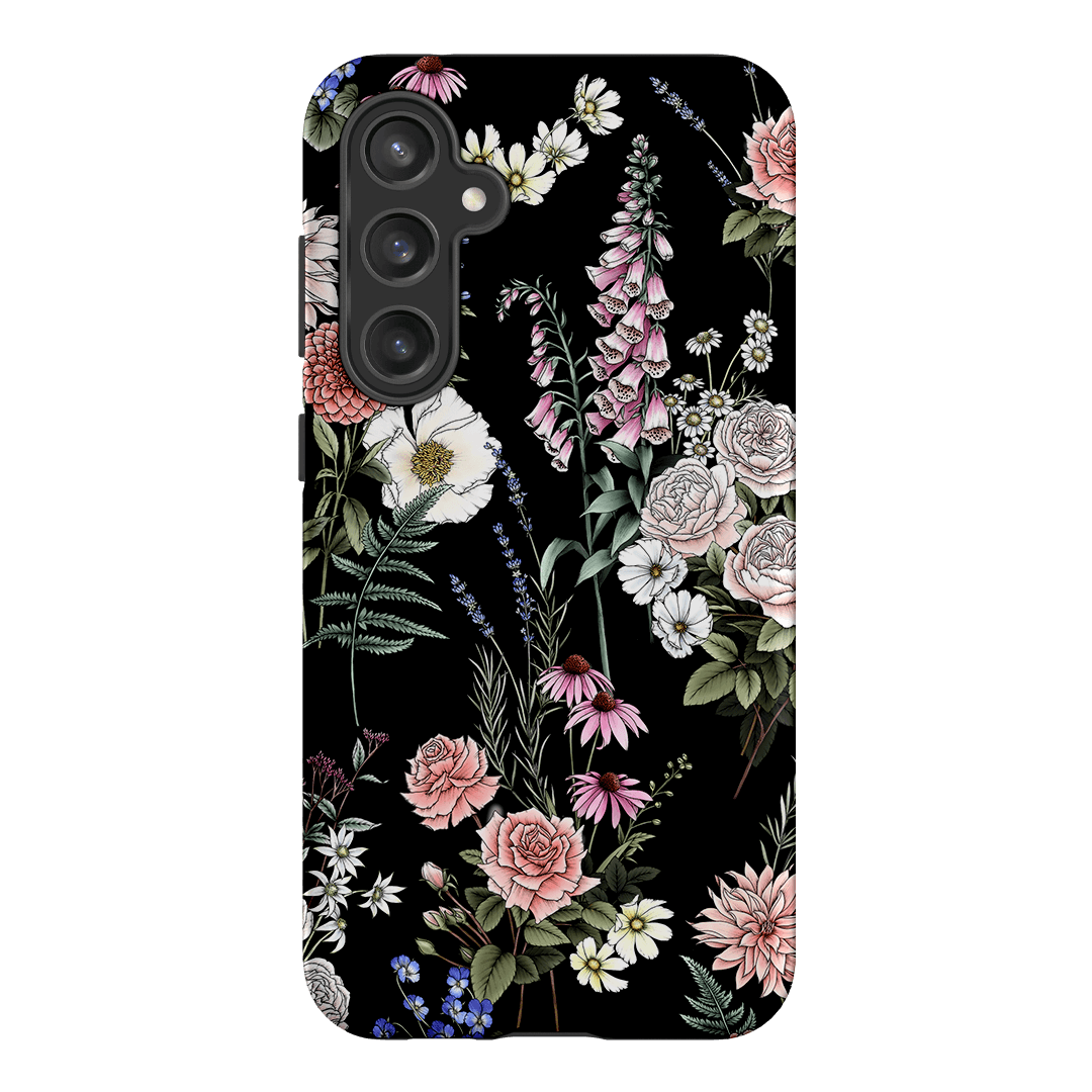 Garden Party Noir Printed Phone Cases Samsung Galaxy S23 FE / Armoured by Typoflora - The Dairy