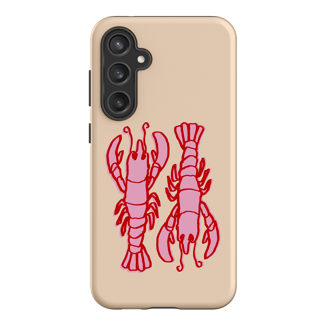 Lobster Love Peach Printed Phone Cases Samsung Galaxy S23 FE / Armoured by The Dairy - The Dairy