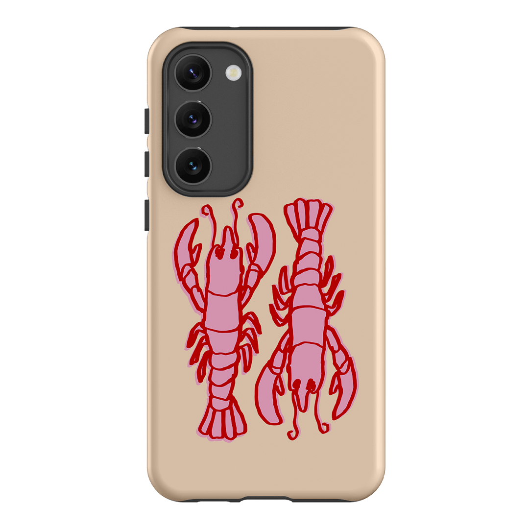 Lobster Love Peach Printed Phone Cases Samsung Galaxy S23 Plus / Armoured by The Dairy - The Dairy