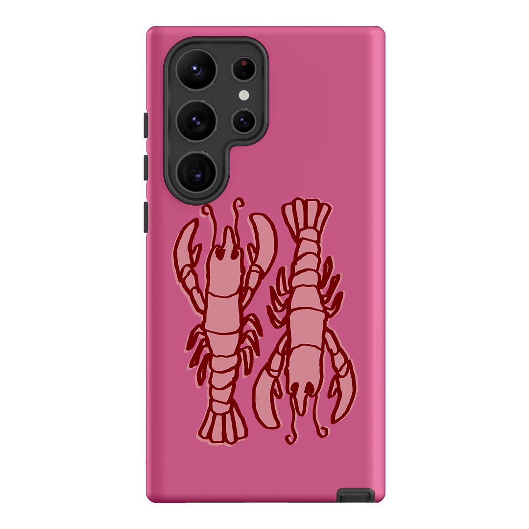 Lobster Love Pink Printed Phone Cases Samsung Galaxy S23 Ultra / Armoured by The Dairy - The Dairy