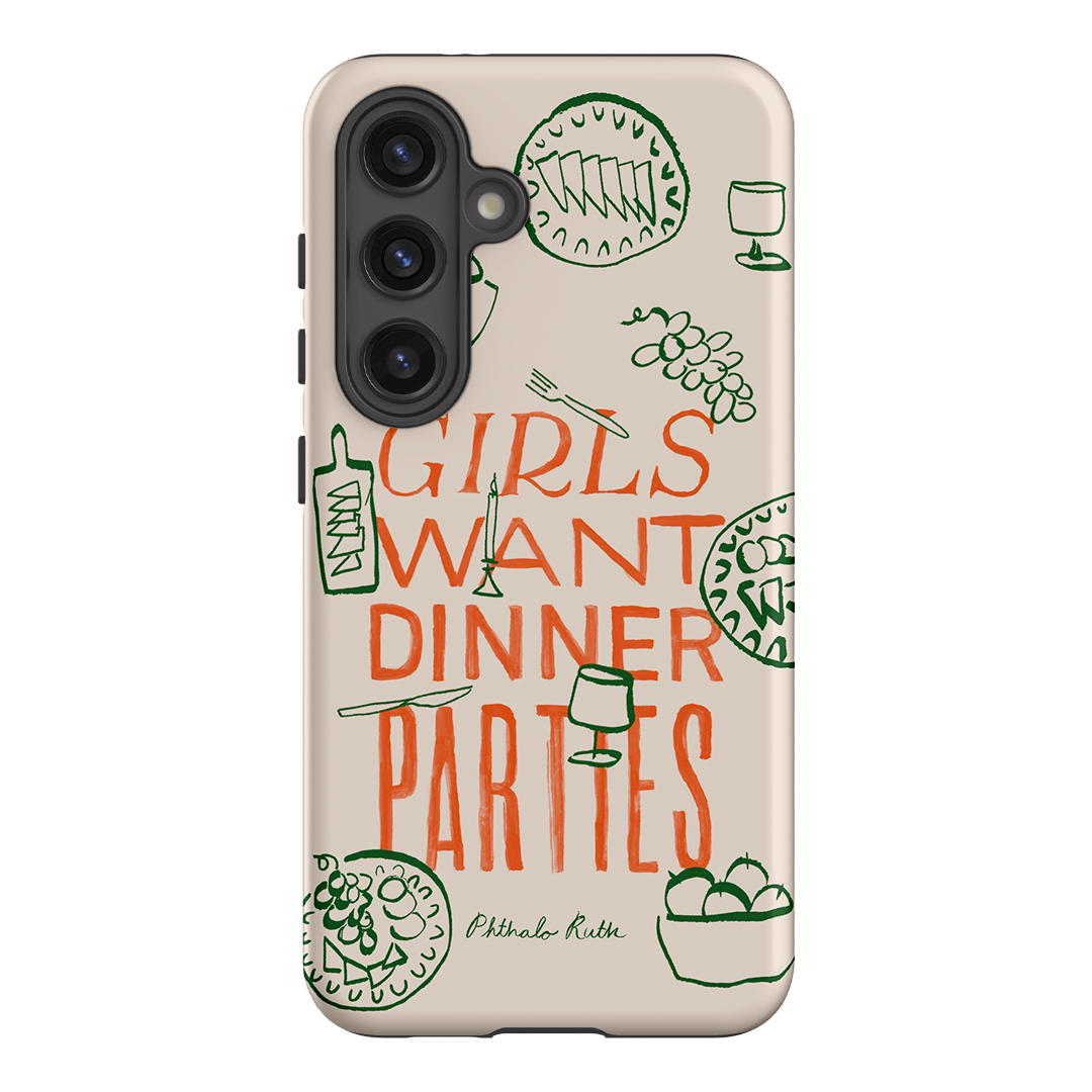 Dinner Parties Printed Phone Cases Samsung Galaxy S24 / Armoured by Phthalo Ruth - The Dairy