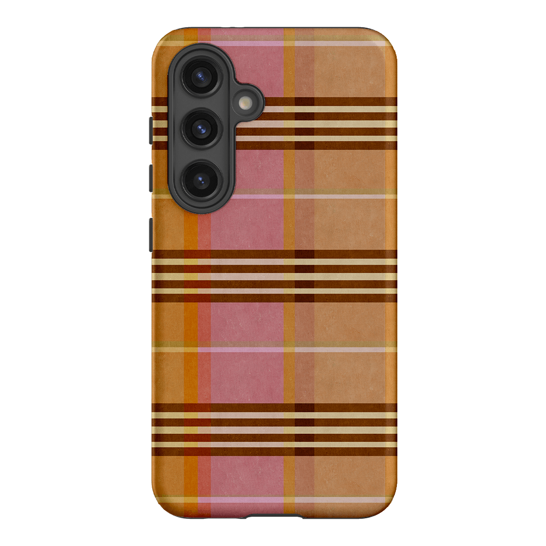 Peachy Plaid Printed Phone Cases Samsung Galaxy S24 / Armoured by Fenton & Fenton - The Dairy