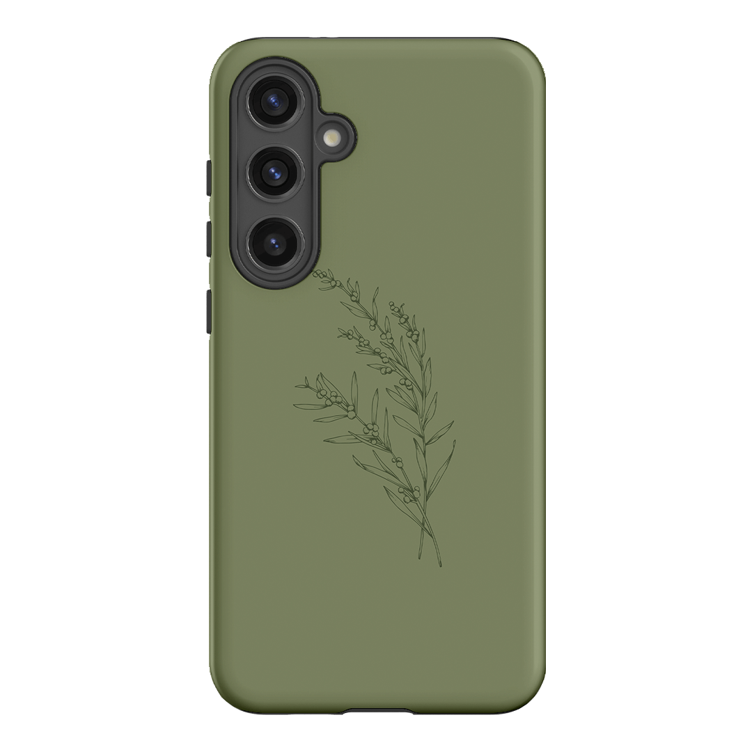 Khaki Wattle Printed Phone Cases by Typoflora - The Dairy