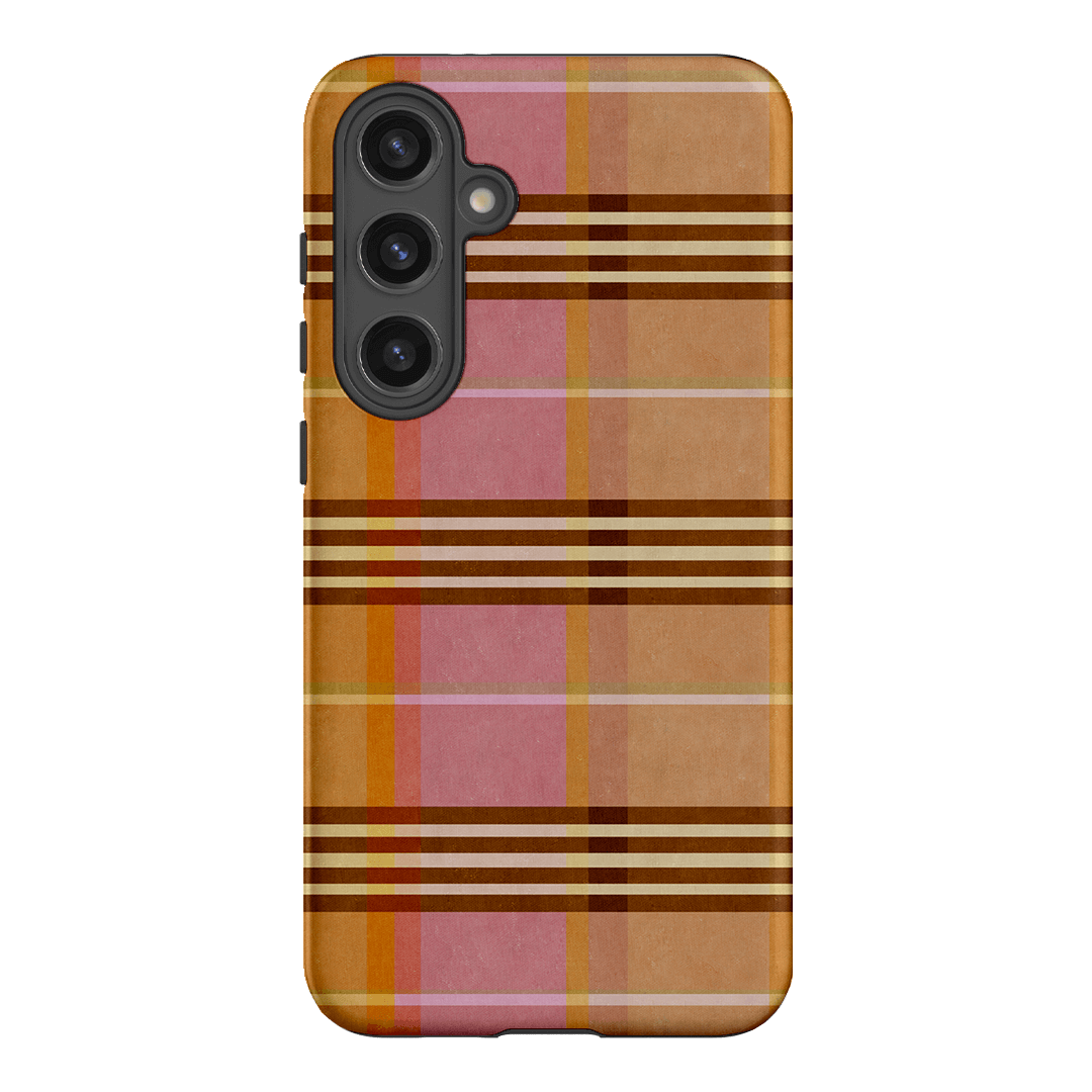 Peachy Plaid Printed Phone Cases Samsung Galaxy S24 Plus / Armoured by Fenton & Fenton - The Dairy