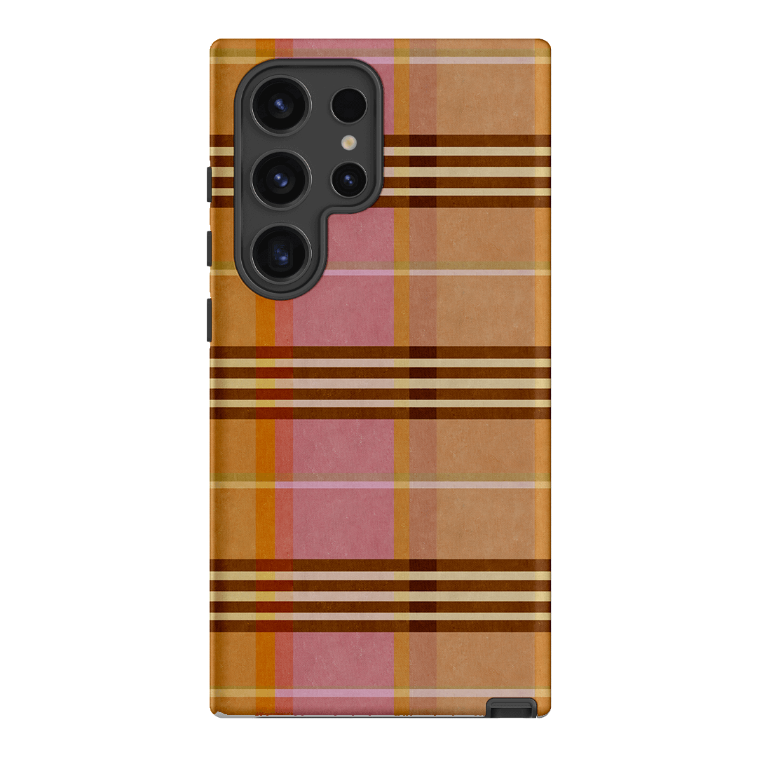 Peachy Plaid Printed Phone Cases Samsung Galaxy S24 Ultra / Armoured by Fenton & Fenton - The Dairy