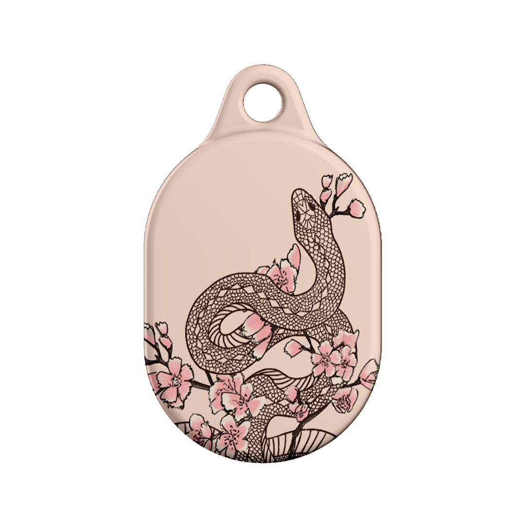 Blossom Snake in Pink AirTag Case