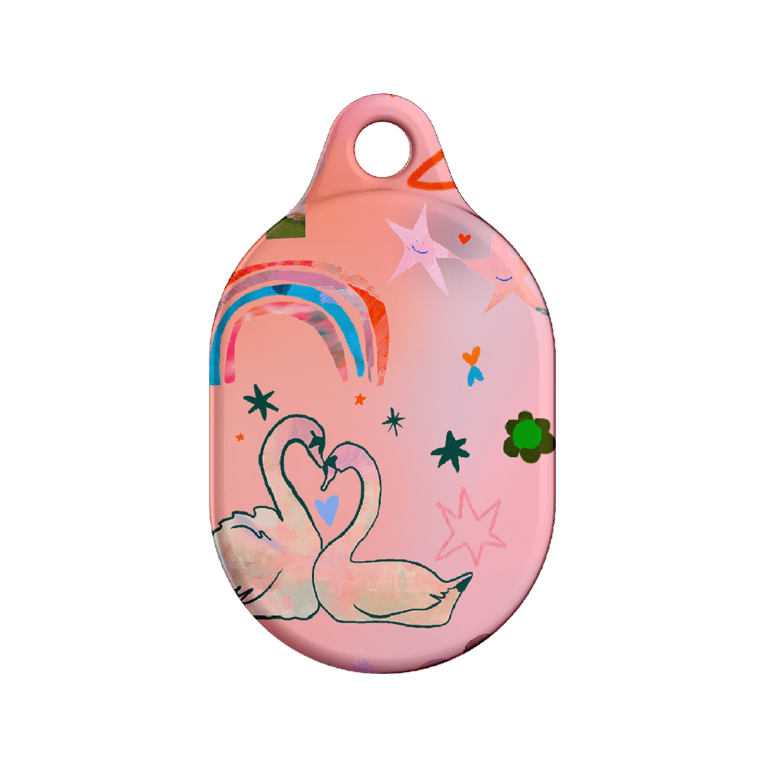 Pink Swan AirTag Case AirTag Case by Kate Eliza - The Dairy