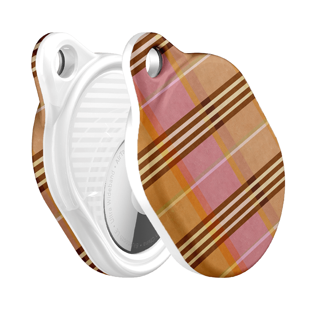 Peachy Plaid AirTag Case AirTag Case by Fenton & Fenton - The Dairy