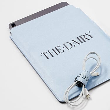 Corporate laptop and iPad sleeve design from The Dairy, blending professionalism with protection