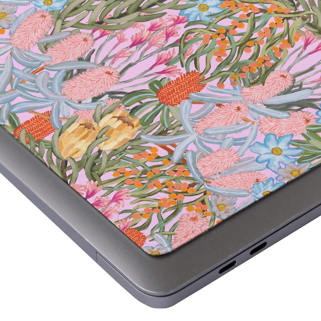 Floral Sorbet Laptop Sticker Laptop Skin by Amy Gibbs - The Dairy