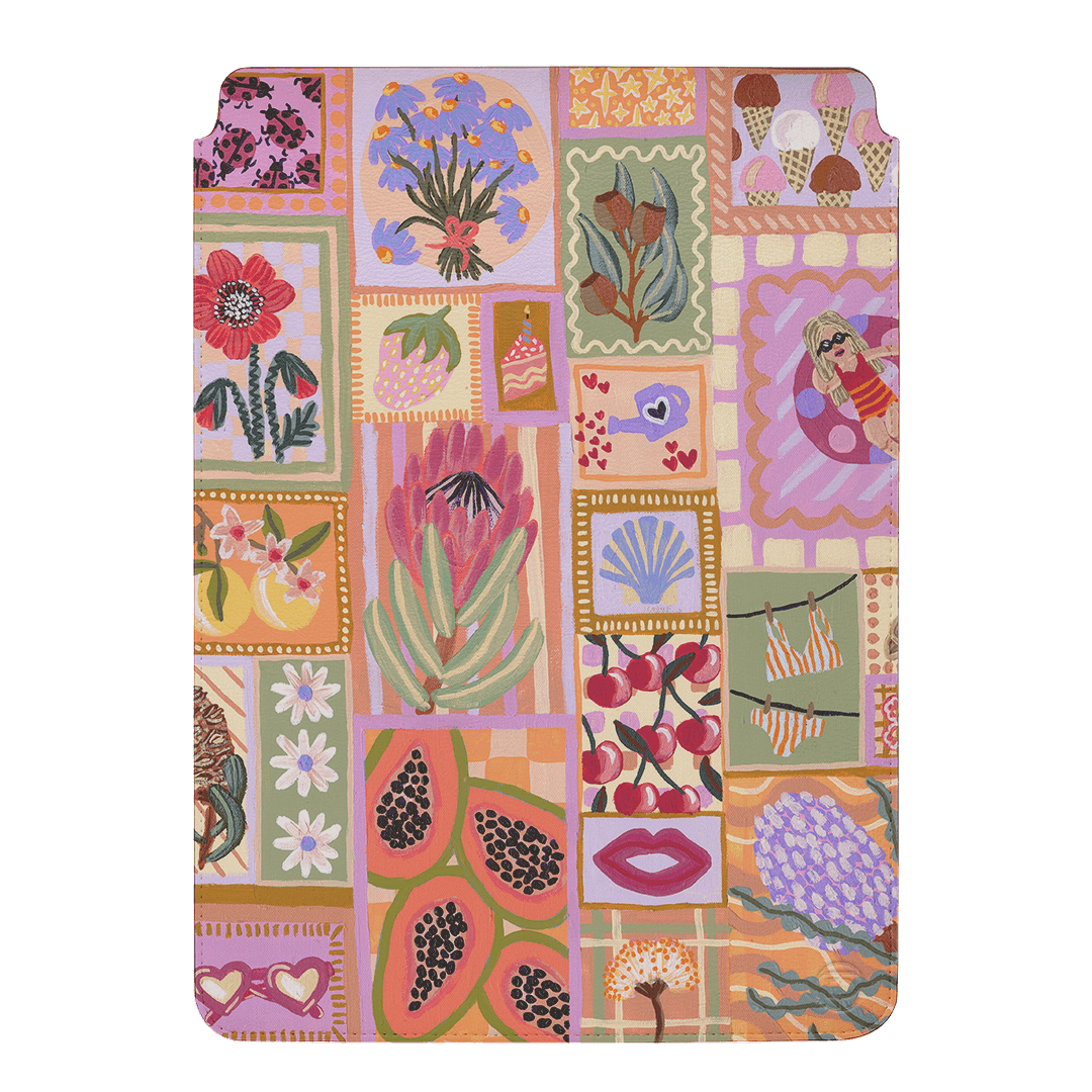 Summer Postcards Laptop & iPad Sleeve Laptop & Tablet Sleeve by Amy Gibbs - The Dairy