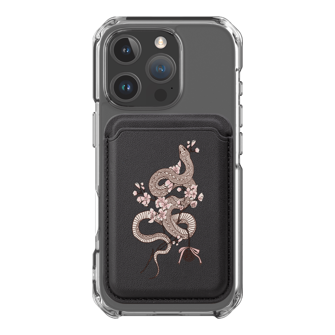 Blossom Snake in Pink MagSafe Wallet