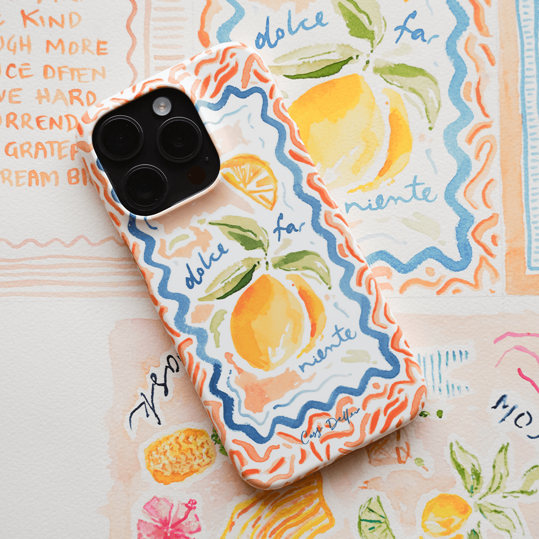 Dolce Far Niente Printed Phone Cases by Cass Deller - The Dairy