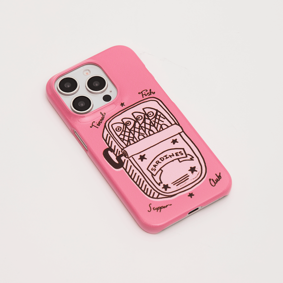 Sardine Social Pink Printed Phone Cases by The Dairy - The Dairy