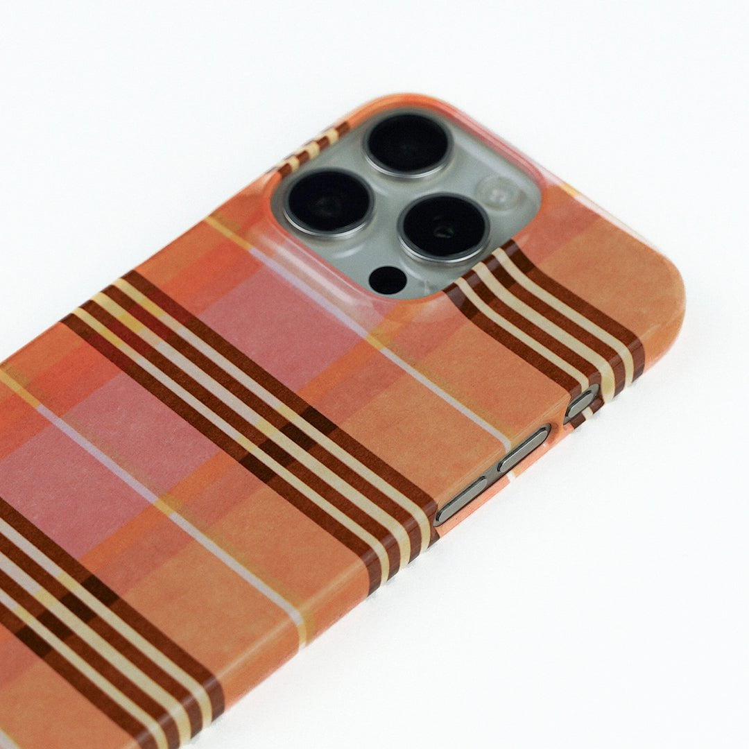 Peachy Plaid Printed Phone Cases by Fenton & Fenton - The Dairy