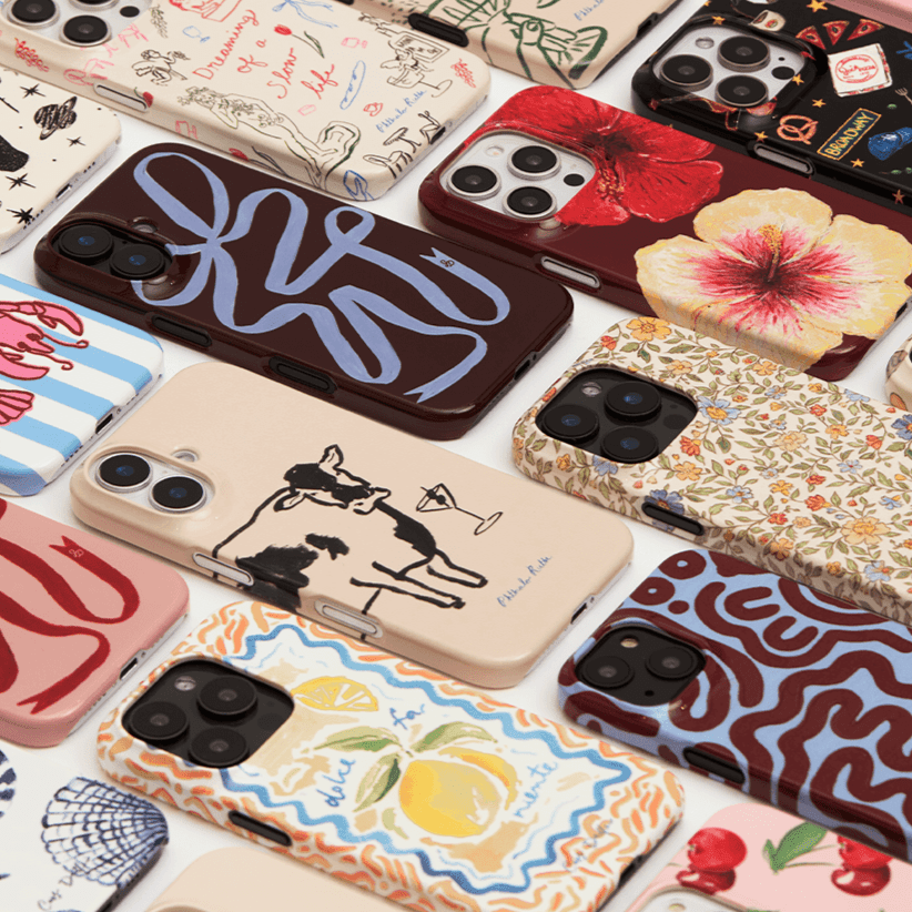 Popular phone cases from The Dairy collection known for their high-quality materials and unique designs