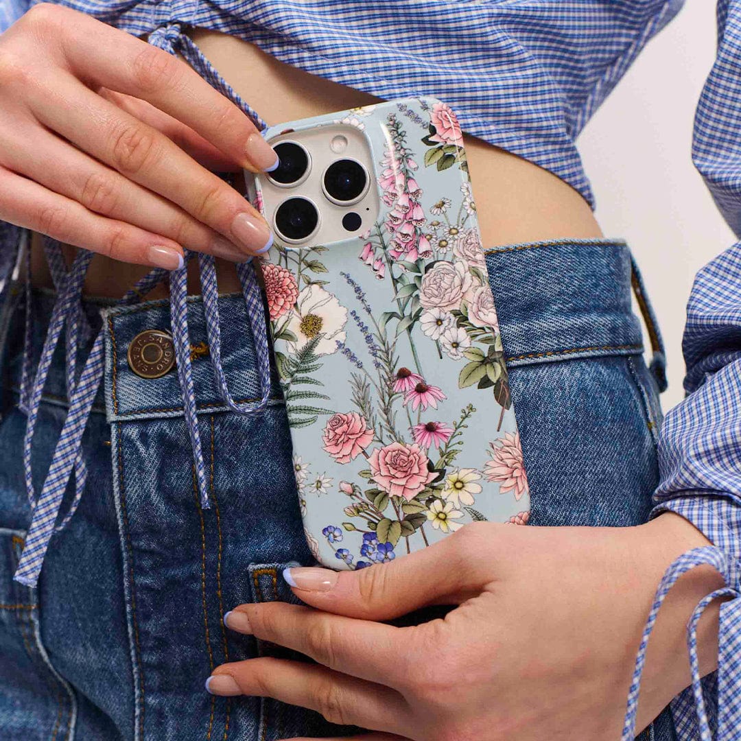 Typoflora phone case from The Dairy featuring a floral pattern design adding a stylish touch to your device