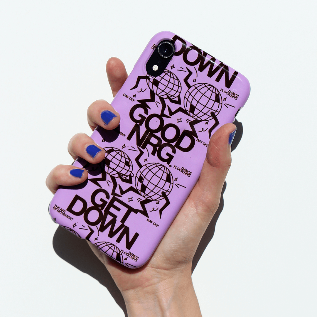 Good Energy in Purple Printed Phone Cases by After Hours - The Dairy