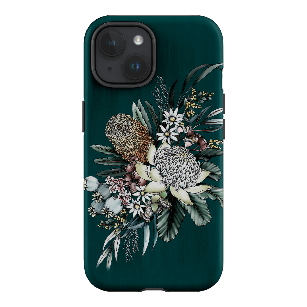 Teal Native Printed Phone Cases iPhone 15 / Armoured by Typoflora - The Dairy