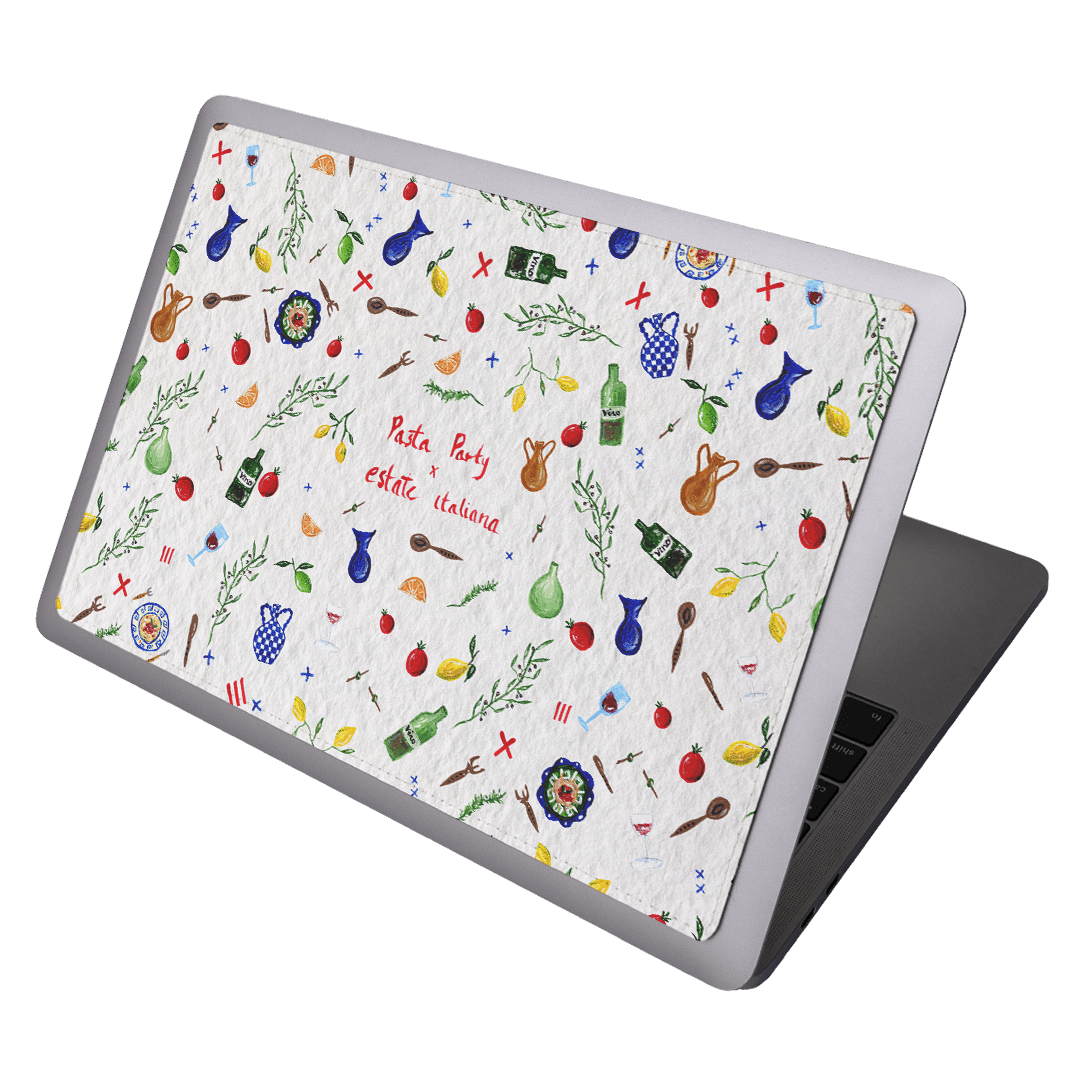 Pasta Party Laptop Skin Laptop Skin by BG. Studio - The Dairy