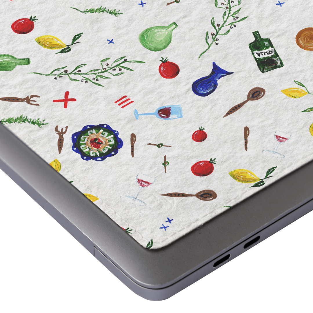 Pasta Party Laptop Skin Laptop Skin by BG. Studio - The Dairy