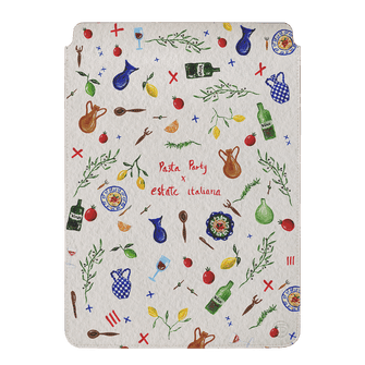 Pasta Party Laptop & iPad Sleeve Laptop & Tablet Sleeve Small by BG. Studio - The Dairy