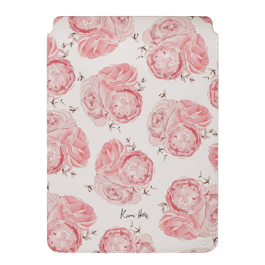 Peony Rose Laptop & iPad Sleeve Laptop & Tablet Sleeve Small by Kerrie Hess - The Dairy