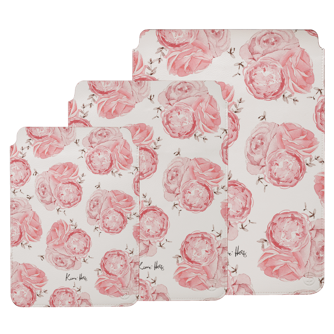 Peony Rose Laptop & iPad Sleeve Laptop & Tablet Sleeve by Kerrie Hess - The Dairy