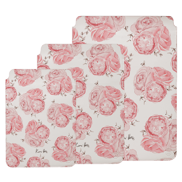 Peony Rose Laptop & iPad Sleeve Laptop & Tablet Sleeve Small by Kerrie Hess - The Dairy