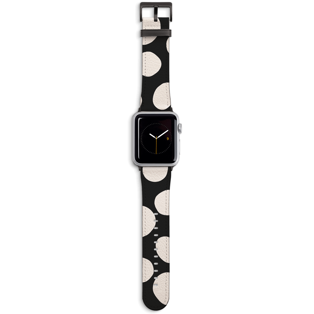 Pebbles Noir Apple Watch Band Watch Strap Apple Watch / 38/40 MM Black by Veronica Tucker - The Dairy